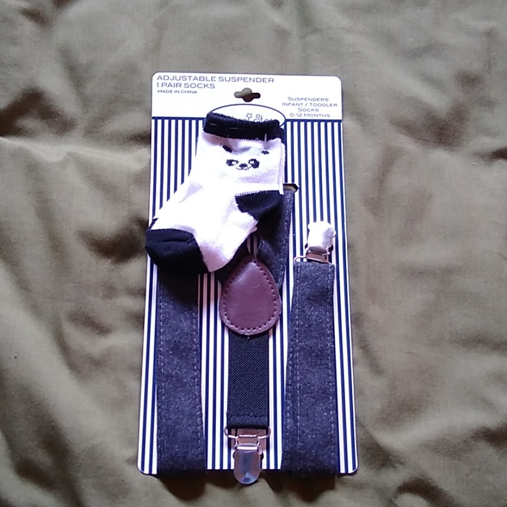 Boys suspenders and socks
